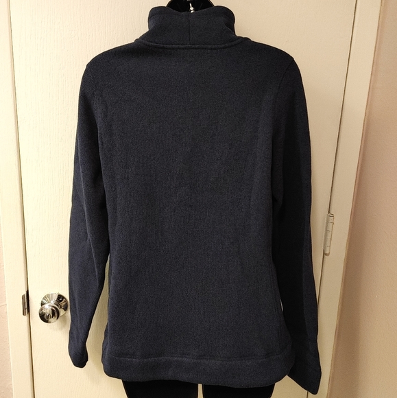 ⚡SALE NAVY The North Face Sweater Fleece navy blue knit zip up jacket - Picture 7 of 12